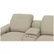 Ferrara Smoke Leather 87" Zero Gravity Power Reclining Console Loveseat with Power Headrest and USB Charging