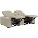 Ferrara Smoke Leather 87" Zero Gravity Power Reclining Console Loveseat with Power Headrest and USB Charging