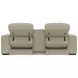 Ferrara Smoke Leather 87" Zero Gravity Power Reclining Console Loveseat with Power Headrest and USB Charging