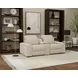 Ferrara Smoke Leather 87" Zero Gravity Power Reclining Console Loveseat with Power Headrest and USB Charging