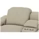 Ferrara Smoke Leather 87" Zero Gravity Power Reclining Console Loveseat with Power Headrest and USB Charging
