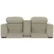 Ferrara Smoke Leather 87" Zero Gravity Power Reclining Console Loveseat with Power Headrest and USB Charging