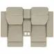 Ferrara Smoke Leather 87" Zero Gravity Power Reclining Console Loveseat with Power Headrest and USB Charging