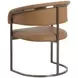 Rosmere Milliken Cognac Upholstered Dining Arm Chair