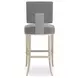 Reserved Seating Pewter Upholstered Bar Stool