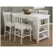 Madaket Distressed Posh White Slat Back Counter Height Stool Set of 2