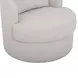 Silvi Off White Upholstered Swivel Accent Chair