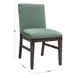 West End Sage Green and Saddle Brown Upholstered Parson Side Chair Set of 2