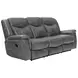 Conrad Gray 88" Reclining Sofa With Drop Down Table