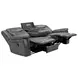 Conrad Gray 88" Reclining Sofa With Drop Down Table