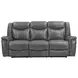 Conrad Gray 88" Reclining Sofa With Drop Down Table
