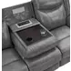 Conrad Gray 88" Reclining Sofa With Drop Down Table