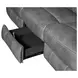 Conrad Gray 88" Reclining Sofa With Drop Down Table