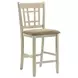 Mission Casuals Brown Upholstered Lattice Stool Set of 2