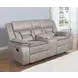 Greer Taupe Glider Reclining Console 77" Loveseat