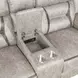 Greer Taupe Glider Reclining Console 77" Loveseat