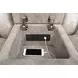 Greer Taupe Glider Reclining Console 77" Loveseat