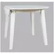 Simplicity Paperwhite Round Drop Leaf Dining Table