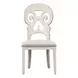 Farmhouse Reimagined Antique White and Chestnut Upholstered 5 Piece Extendable Trestle Base Dining Set