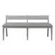 Farmhouse Reimagined Antique White and Chestnut Upholstered 6 Piece Extendable Trestle Base Dining Set