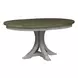 Farmhouse Reimagined Antique White and Chestnut 5 Piece Extendable Pedestal Base Dining Set