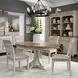 Farmhouse Reimagined Antique White and Chestnut 5 Piece Extendable Pedestal Base Dining Set