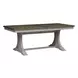 Farmhouse Reimagined Antique White and Chestnut 5 Piece Extendable Trestle Base Dining Set