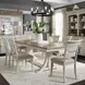 Farmhouse Reimagined Antique White and Chestnut 7 Piece Extendable Trestle Base Dining Set