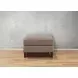 Arden Taupe Leather Upholstered Rectangular Ottoman