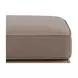 Arden Taupe Leather Upholstered Rectangular Ottoman