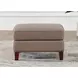 Arden Taupe Leather Upholstered Rectangular Ottoman