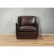 Arden Chestnut Leather Upholstered Accent Chair