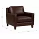 Arden Chestnut Leather Upholstered Accent Chair