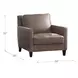 Arden Taupe Leather Upholstered Accent Chair
