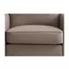 Arden Taupe Leather Upholstered Accent Chair