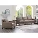 Arden Taupe Leather Upholstered Accent Chair