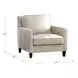 Arden Vanilla Leather Upholstered Accent Chair