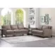 Arden Taupe Leather 60" Loveseat