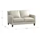 Arden Vanilla Leather 60" Loveseat