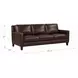 Arden Chestnut Leather 86" Sofa