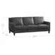 Arden Quartz Leather 86" Sofa