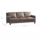 Arden Taupe Leather 86" Sofa