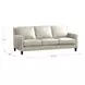 Arden Vanilla Leather 86" Sofa