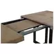 Eden Rustic Dune and Black 98" Extendable Rectangular Dining Table