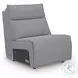 Modmax Salt And Pepper Performance Fabric 6 Piece Reclining Sectional with Console
