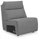Modmax II Salt and Pepper Performance Fabric 7 Piece Modular Power Reclining LAF Chaise Sectional with USB Charging