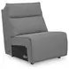 ModMax II Salt and Pepper Performance Fabric 7 Piece Modular Power Reclining Sectional with RAF Chaise & USB Charging