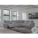 Modmax Salt And Pepper Performance Fabric 6 Piece Reclining Sectional with Console