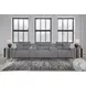 Modmax Salt And Pepper Performance Fabric 5 Piece Power Reclining Sectional with Storage Console