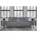 Modmax Salt And Pepper Performance Fabric 3 Piece Power Reclining Sofa Sectional with Storage Console